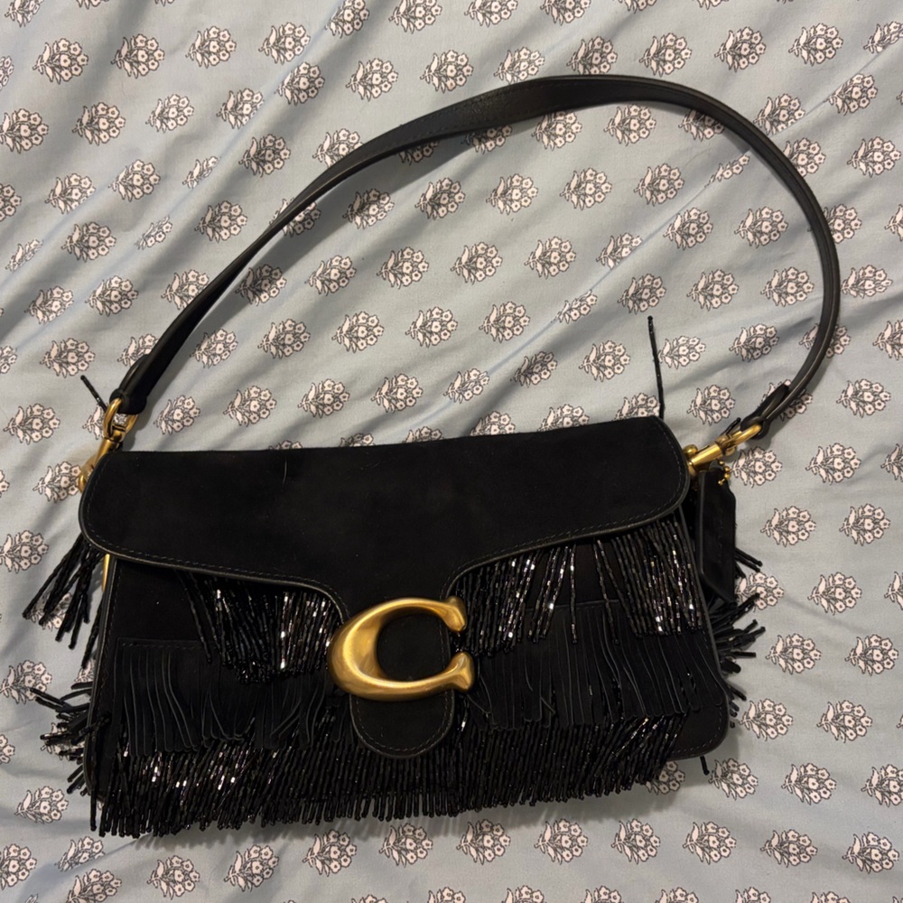 Coach Black Tabby Shoulder Bag with Crystal Fringe 26 - Picture 7 of 10